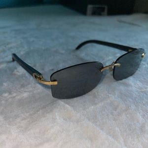 Cartier black buffalo horn sunglasses